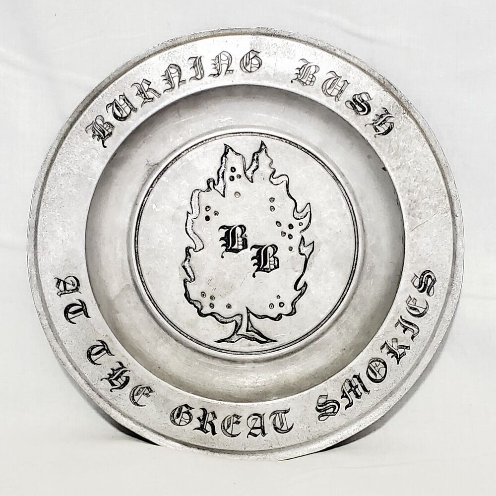 York Metalcrafters Pewter Plate Burning Bush At The Great Smokies